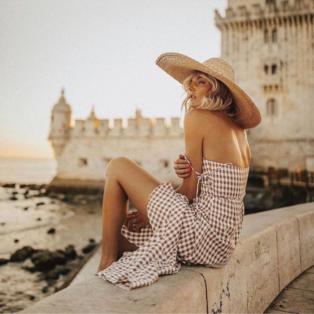 Song Of Style | Feminine Gingham Elsa Midi Dress | XS / S